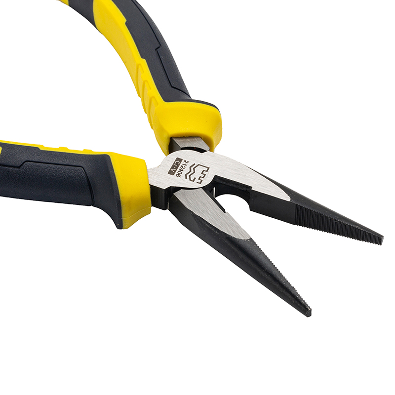 Great Wall Industrial-Grade German-Style Bi-Color Handle Long Nose Pliers，Labor-Saving