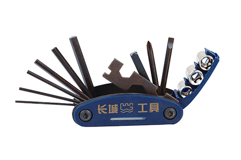 Great Wall 14-in-1 Chrome-Plated Multi-Function Foldable Hex Key Set